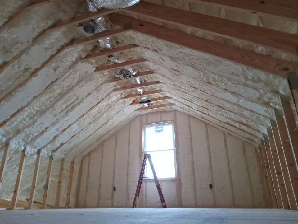 Spray foam roofing application for Crawl Space Insulation project in Park Ridge